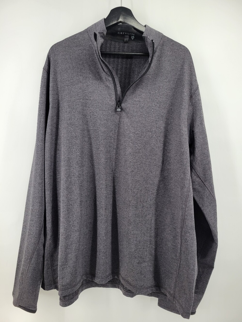 Greyson Men's Heather Grey Quarter-Zip Pullover 3XL